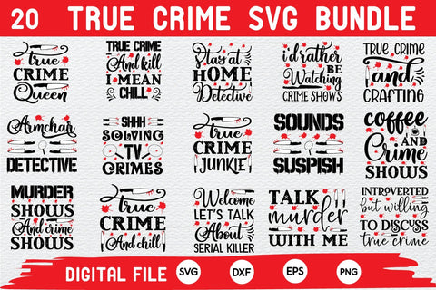 True crime svg bundle cut file SVG buydesign 