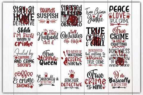 True Crime SVG Bundle SVG Ariyan 