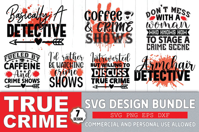 True Crime SVG Bundle SVG Ariyan 