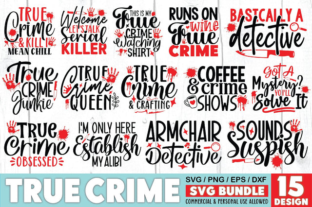 True Crime SVG Bundle SVG Ariyan 
