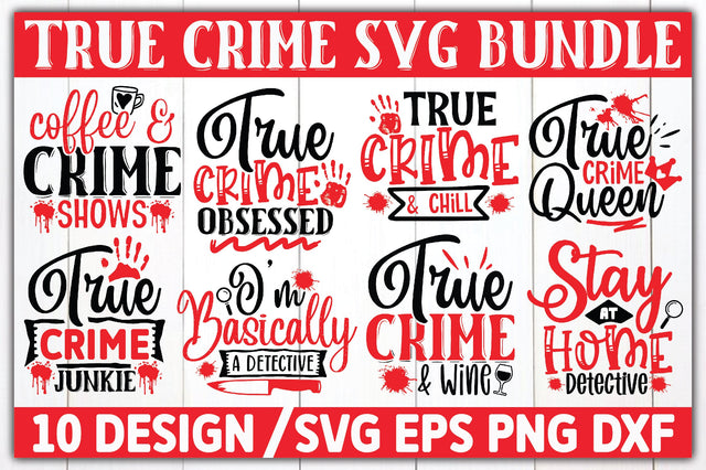 True Crime SVG Bundle SVG Ariyan 