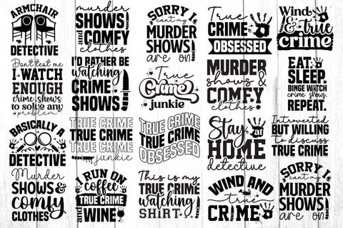 True Crime SVG Bundle SVG DESIGNISTIC 