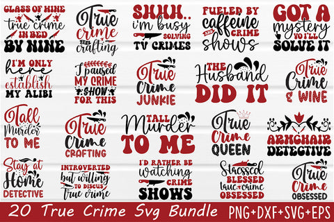 True Crime SVG Bundle SVG Rupkotha 