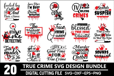 True crime Svg Design Bundle SVG md faruk hossain 