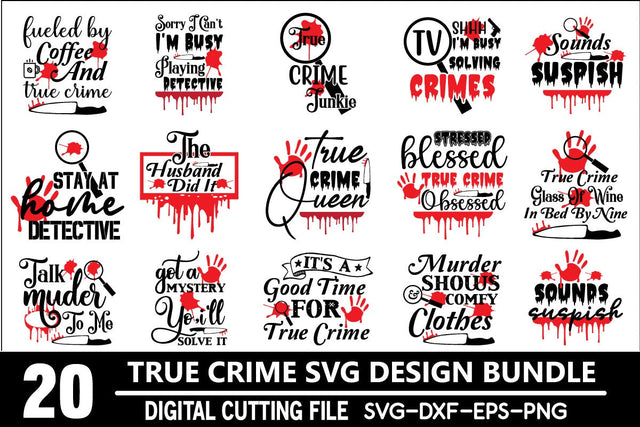 True crime Svg Design Bundle SVG md faruk hossain 