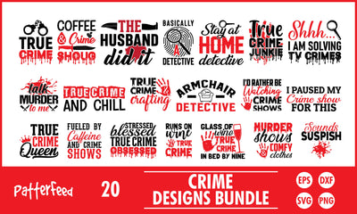 True Crime SVG Designs Bundle SVG PatternFeed8 