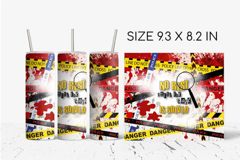True Crime Tumbler Design, Halloween Tumbler Sublimation Sublimation OrangeBrushStudio 