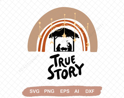True Story Christmas Png, Baby Jesus svg, Jesus Nativity svg, Christian, Retro Christmas svg, Christmas Shirt Design, Sublimation File SVG DiamondDesign 