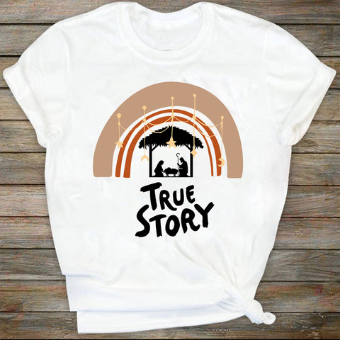 True Story Christmas Png, Baby Jesus svg, Jesus Nativity svg, Christian, Retro Christmas svg, Christmas Shirt Design, Sublimation File SVG DiamondDesign 