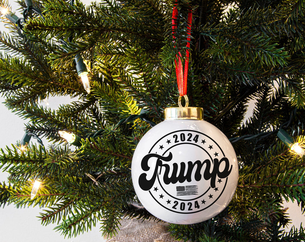 Trump 2024 Christmas Ornaments SVG Bundle, 6 Designs, Merry Christmas
