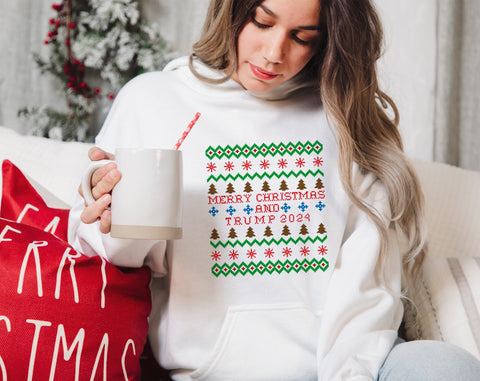 Trump 2024 Ugly Christmas Sweater SVG Bundle, 4 Designs, Trump 2024 Christmas SVG Cut Files, Ugly Sweater PNG SVG HappyDesignStudio 