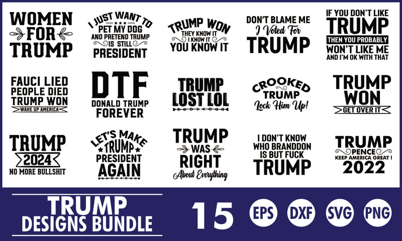 Trump SVG Designs Bundle SVG PatternFeed8 