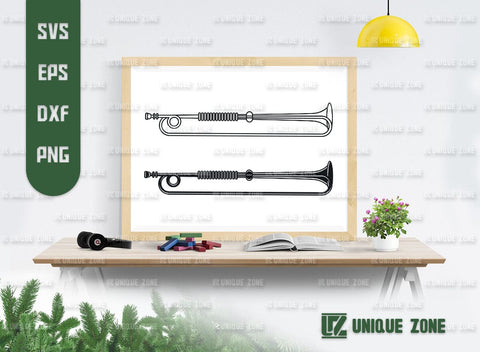 Trumpet SVG Bundle, Trumpet Silhouette, Horn Trumpet Svg, French Horn Svg, Standard Trumpet Svg, Trombone Svg, Jazz Svg, SVG Unique Zone 