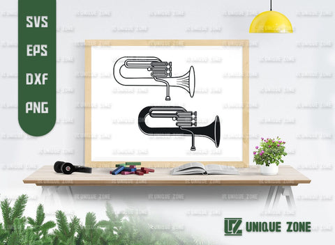 Trumpet SVG Bundle, Trumpet Silhouette, Horn Trumpet Svg, French Horn Svg, Standard Trumpet Svg, Trombone Svg, Jazz Svg, SVG Unique Zone 