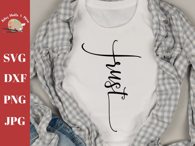 Trust cross - Christian religious svg - faith svg dxf png jpg SVG The Artsy Spot 