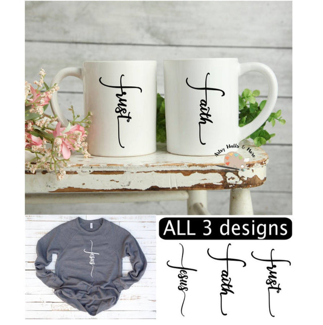 Trust cross - Faith cross - Jesus cross - faith bundle SVG The Artsy Spot 