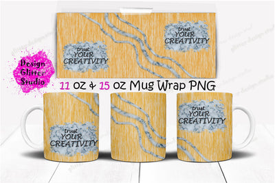 Trust your Creativity Mug Sublimation,11 & 15oz Ceramic Mug Template,Mug Wrap Sublimation,Cricut Mug Sublimation Wrap, Digital Mug Design Sublimation ArtStudio 