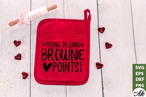 Trying to earn brownie points Pot Holder SVG SVG akazaddesign 
