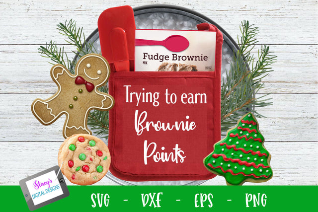Trying to earn brownie points - Teacher pot holder SVG SVG Stacy's Digital Designs 