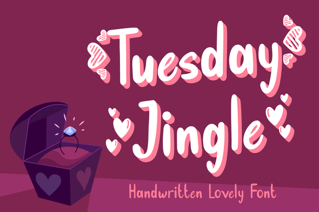 Tuesday Jingle - Lovely Font Font Attype studio 