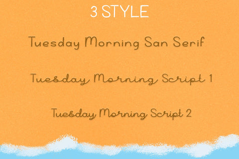 Tuesday Morning | Textured Brush Font with 3 Style Font Katario Studio 