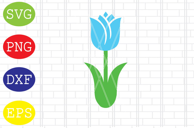 Tulip (7) Svg, Spring Flower Svg, Spring in Tulips Svg, Welcome Spring Svg, Png, Eps, Dxf Files SVG DigitalSvgFiles 