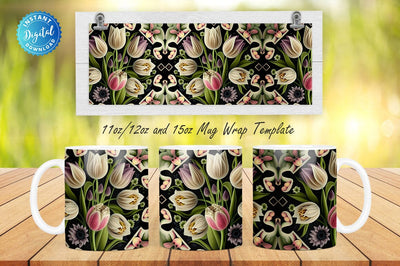 Tulip Bouquet Spring 11, 12 & 15 Oz Mug Sublimation Sublimation Regulrcrative 
