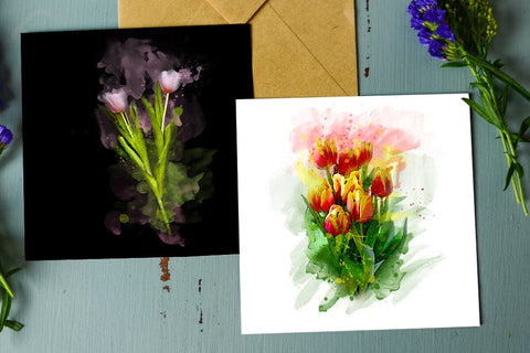 Tulip Floral Watercolor Sublimation Clipart PNG Sublimation nikola 