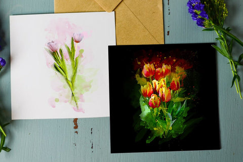 Tulip Floral Watercolor Sublimation Clipart PNG Sublimation nikola 