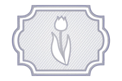 Tulip flower figure embossed machine embroidery digital down Embroidery/Applique DESIGNS embroidery-workshop 