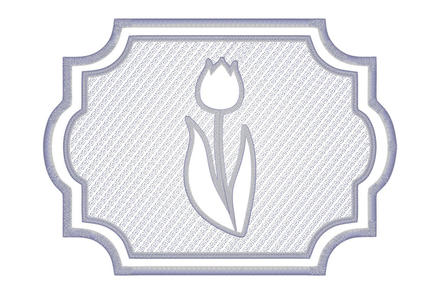 Tulip flower figure embossed machine embroidery digital down Embroidery/Applique DESIGNS embroidery-workshop 