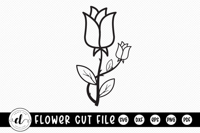 Tulip SVG, Flower SVG, Floral Elements SVG CraftLabSVG 