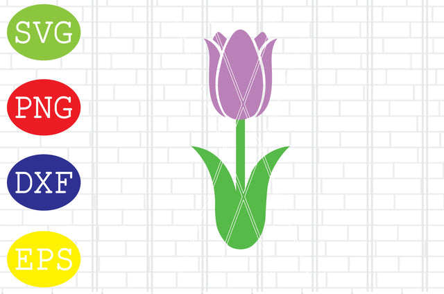Tulip Svg, Spring Flower Svg, Spring in Tulips Svg, Welcome Spring Svg, Png, Eps, Dxf Files SVG DigitalSvgFiles 