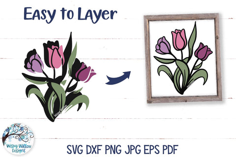 Tulip SVG SVG Wispy Willow Designs 