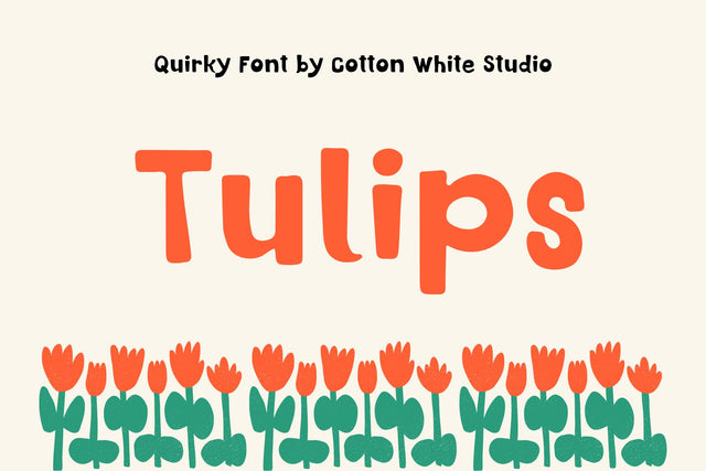 Tulips Font Cotton White Studio 