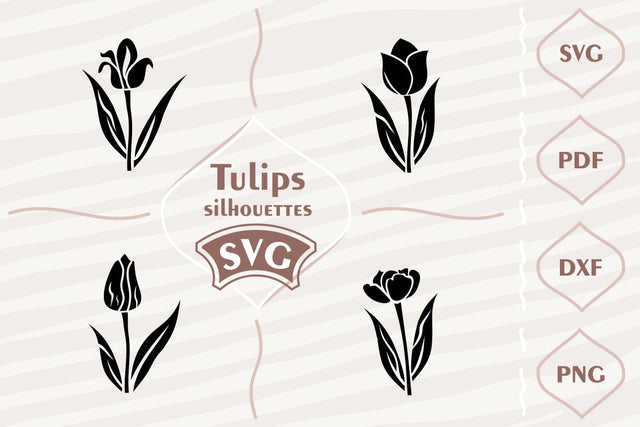 Tulips silhouettes - SVG bundle SVG Digital Mojito 