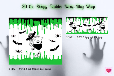 Tumbler And Mug Sublimation Halloween Witch. Dripping Blood Sublimation Kseniia designer 