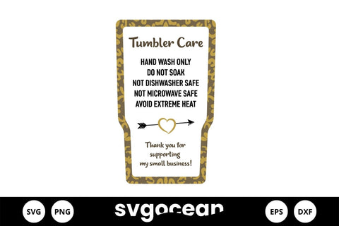 Tumbler Care Cards SVG Bundle SVG SvgOcean 