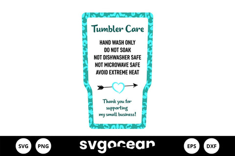 Tumbler Care Cards SVG Bundle SVG SvgOcean 
