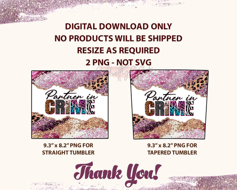 Tumbler Design Best Friends PNG Sublimation 20oz Best Friends Tumbler Best Friends Forever Partner In Crime Tumbler Sublimation CaldwellArt 