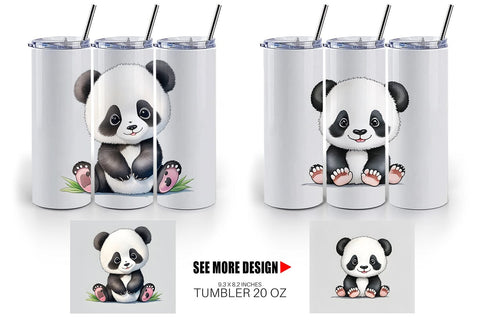 40 Oz Cute Panda Sublimation Tumblers Graphic by SparkyDesignsUS · Creative  Fabrica