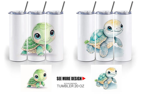 Tumbler design Cute Baby Turtle | Tumbler Sublimation Designs Sublimation artnoy 