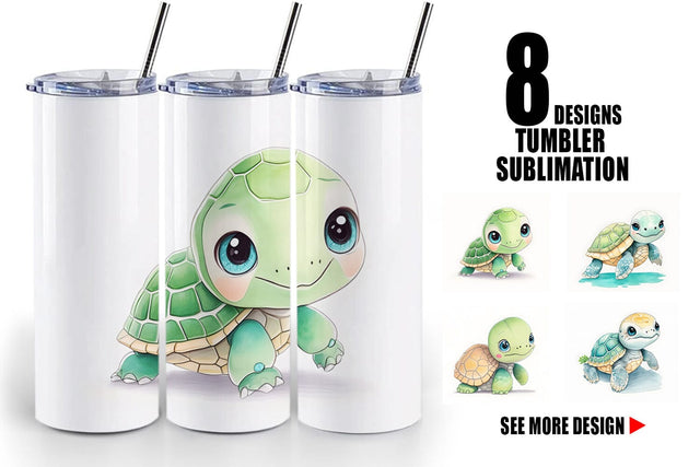 Tumbler design Cute Baby Turtle | Tumbler Sublimation Designs Sublimation artnoy 