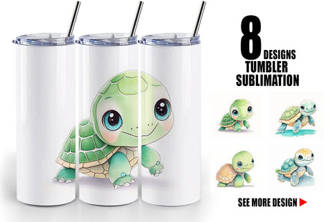 Tumbler design Cute Baby Turtle | Tumbler Sublimation Designs Sublimation artnoy 