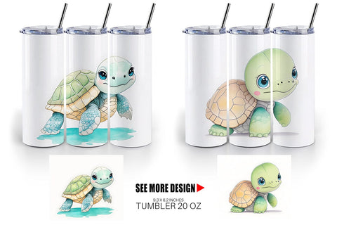 Tumbler design Cute Baby Turtle | Tumbler Sublimation Designs Sublimation artnoy 
