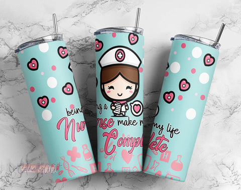 Tumbler Design Cute Nurse PNG Sublimation Tumbler 20oz Motivational Tumbler PNG Tumbler PNG Sublimation Tumbler Nurse Design Quote Tumbler Sublimation CaldwellArt 