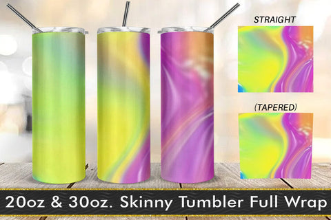 Tumbler design grain texture gradient orange and green background Sublimation artnoy 