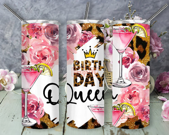 Tumbler Design Happy Birthday Queen PNG Sublimation Tumbler 20oz Birthday Queen PNG Birthday Queen Sublimation Design Birthday Queen Tumbler Sublimation DesignSVG 