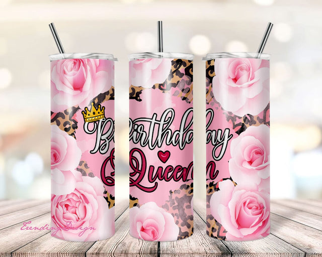 Tumbler Design Happy Birthday Queen PNG Sublimation Tumbler 20oz Birthday Queen PNG Birthday Queen Sublimation Design Birthday Queen Tumbler Sublimation TrendingDesign 
