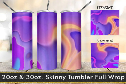 Tumbler design liquid grain texture gradient color blue purple Sublimation artnoy 